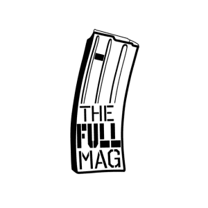 Black and white graphic of a rifle magazine with the text "THE FULL MAG" written on it. Perfect for showcasing your concealed gear.